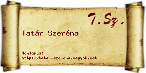 Tatár Szeréna névjegykártya