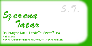 szerena tatar business card